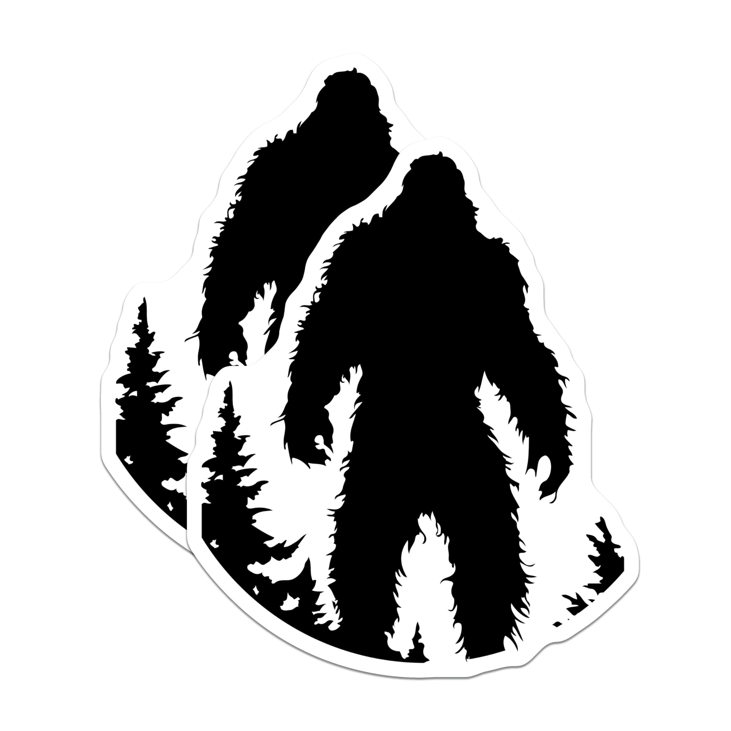 (2 Pack) Bigfoot Magnets - Sasquatch Forest Legend - Cryptid Wilderness Adventure Decor - 5 Inches On Longest Side - Thick Durable Magnet - Made in USA - MAG23104