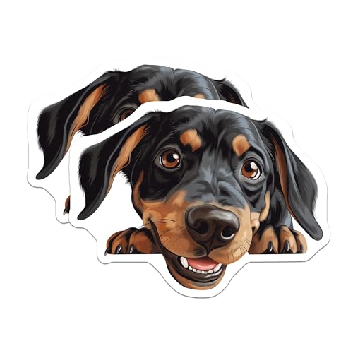 (2 Pack) Adorable Pet Decor Magnet - Cute Puppy Face - 5" On Longest Side - Sticks to Smooth Flat Surfaces - Made in USA - MAG9841
