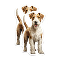 (2 Pack) Wire Fox Terrier Magnets - Dog Mom Decor - Pet Parent Refrigerator Magnets - 5 Inches On Longest Side - Thick Durable Magnet - Made in USA - MAG29005