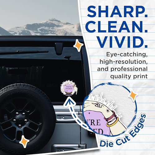 (2 Packs) You're F**** Crystal Ball Reading Stickers - Mystical Magical Decals - 5 Inches On Longest Side - Premium Vinyl Decal - Sticks to Any Smooth Flat Surface - Made in USA - BMCS2547