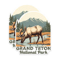 (2 Packs) Grand Teton National Park Magnets - Grand Teton National Park Magnets - 5 Inches On Longest Side - Premium Magnet - for Fridges, Toolboxes, Cars - Made in USA - MAG2476
