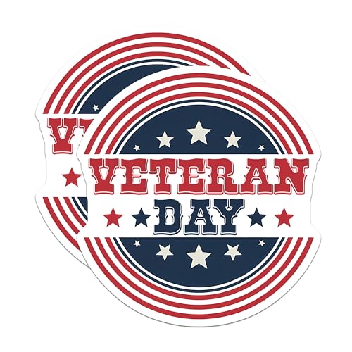 (2 Pack) Veteran Day Magnets Magnets - 5" On Longest Side - Made in USA - Sticks to Refrigerators & Metal Surfaces - MAG8363