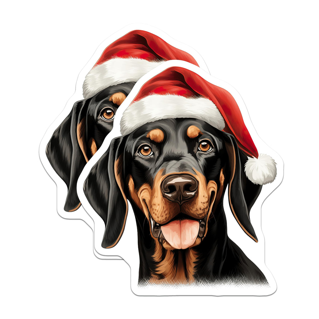 (2 Pack) Rottweiler Christmas Magnets - Santa Hat Dog Magnet - Festive Fridge Accent - Holiday Pet Owner Decor - 5 Inches On Longest Side - Thick Durable Magnet - Made in USA - MAG25192