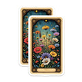 (2 Pack) Ornate Floral Magnets - Whimsical Botanical Art - Starry Night Garden Decor - 5 Inches On Longest Side - Thick Durable Magnet - Made in USA - MAG20820