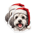 (2 Pack) Christmas Dog Magnets - Adorable Santa Hat Puppy - Pet Lover Holiday Refrigerator Decor - 5 Inches On Longest Side - Thick Durable Magnet - Made in USA - MAG28038