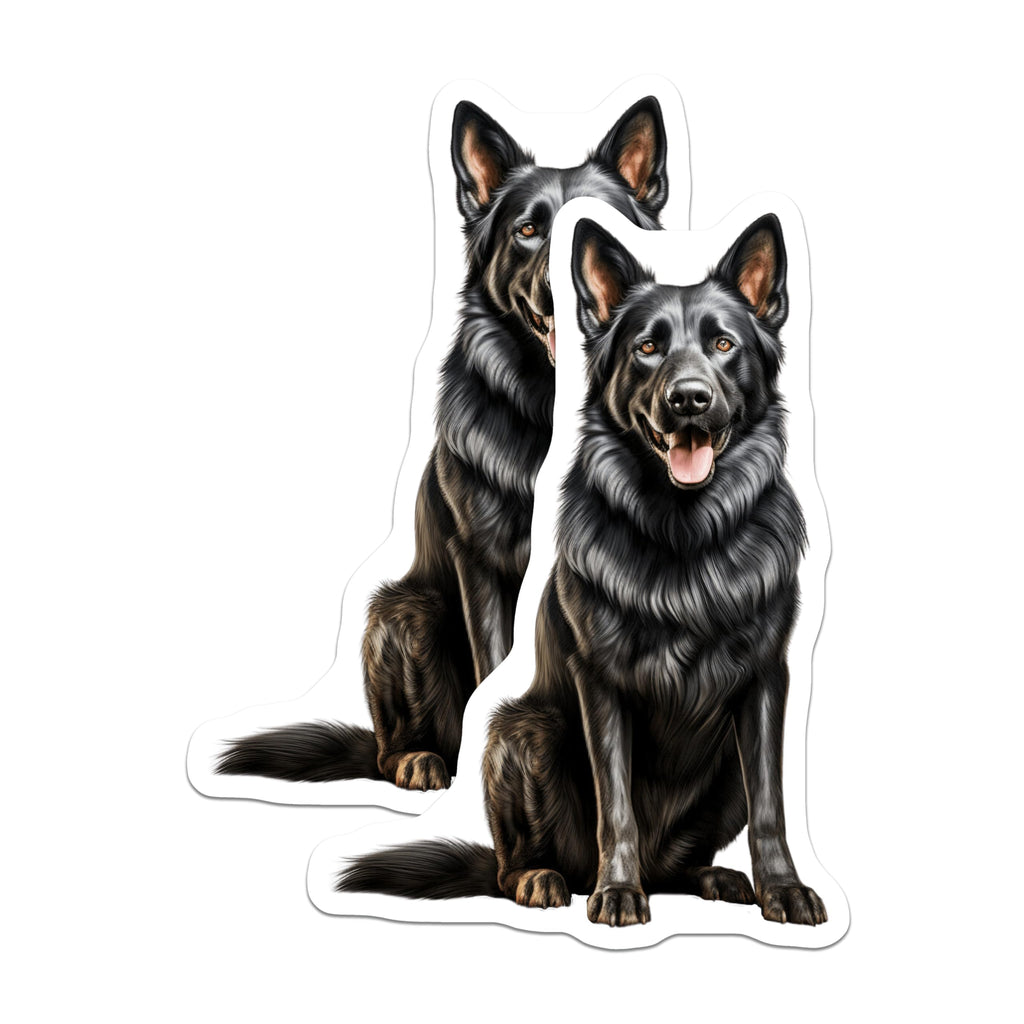 (2 Pack) Black German Shepherd Magnets - German Shepherd Dog Owner Decor - Pet Lover Collectibles for Dog Moms Dads - 5 Inches On Longest Side - Thick Durable Magnet - Made in USA - MAG30652