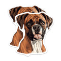 (2 Pack) Boxer Dog Magnets - Cute Pet Portrait - Dog Mom Dad Appliance Decor - Animal Enthusiast - 5 Inches On Longest Side - Thick Durable Magnet - Made in USA - MAG26690