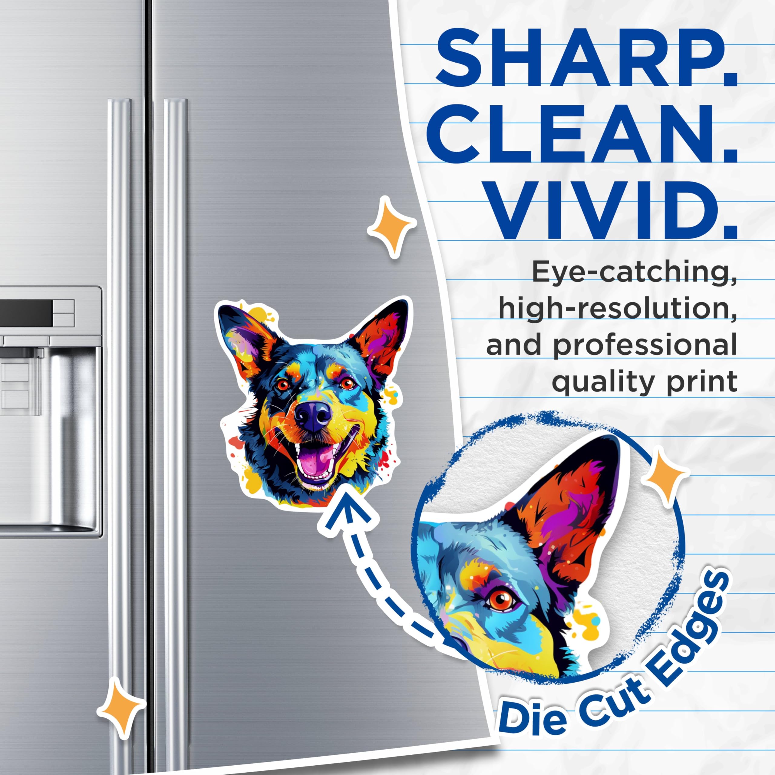(2 Pack) Australian Cattle Dog Breed Magnets - 5 Inches On Longest Side - Choose from Over 100 Dog Breeds - for Cars, Refrigerators, Toolboxes - Made in USA - MAG1758
