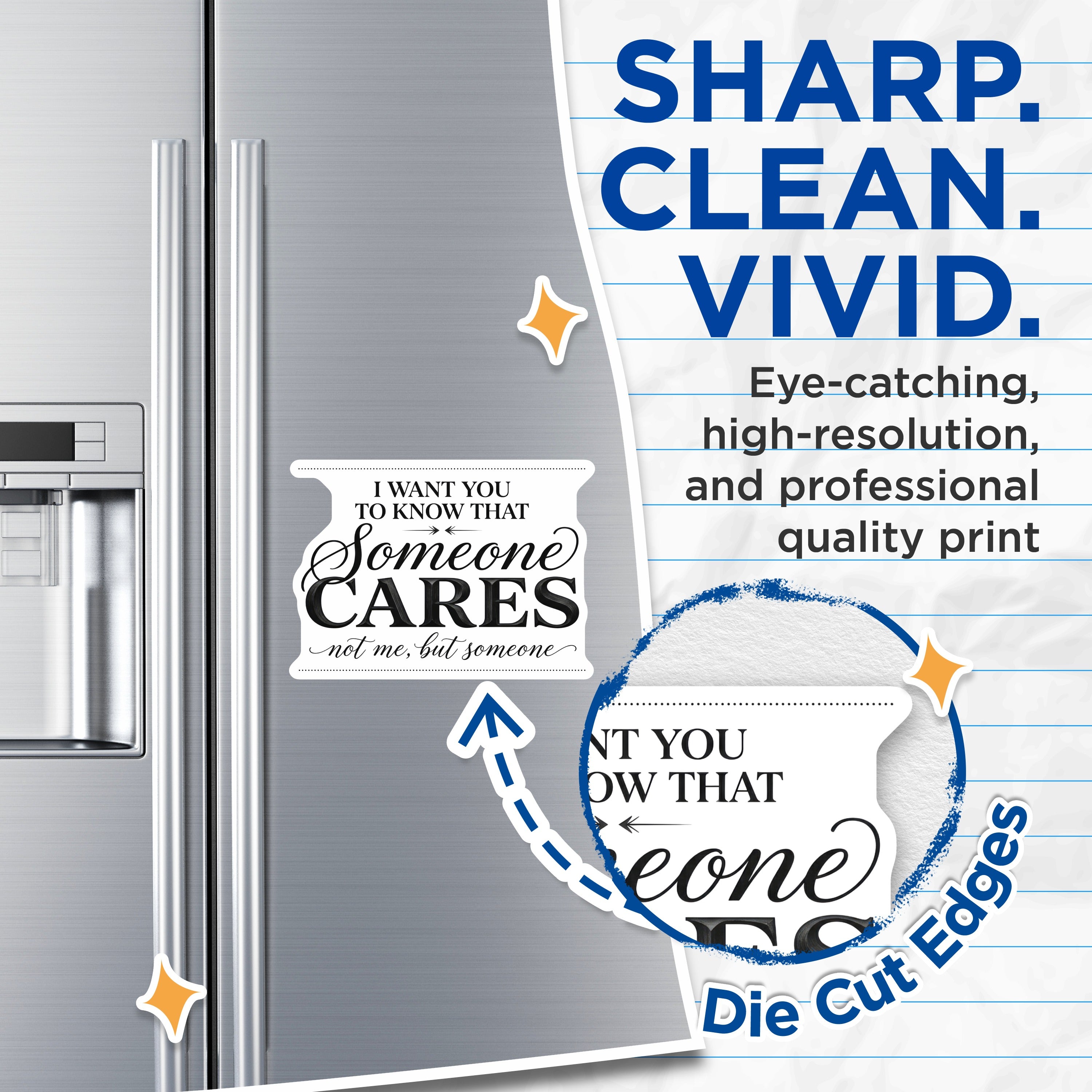 (2 Pack) Someone Cares Magnet - Funny Sarcastic Quote Magnets - Witty Humor Fridge Office Decor Friend - 5 Inches On Longest Side - Thick Durable Magnet - Made in USA - MAG38814