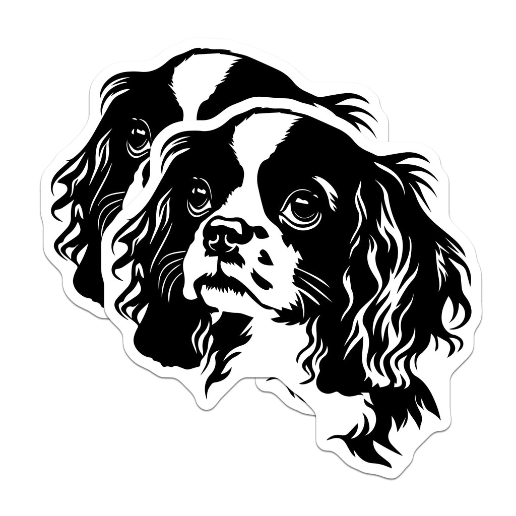 (2 Pack) Cavalier King Charles Spaniel Magnets - Dog Mom Decor - Pet Owner Accessory - Minimalist Dog Art - 5 Inches On Longest Side - Thick Durable Magnet - Made in USA - MAG39434