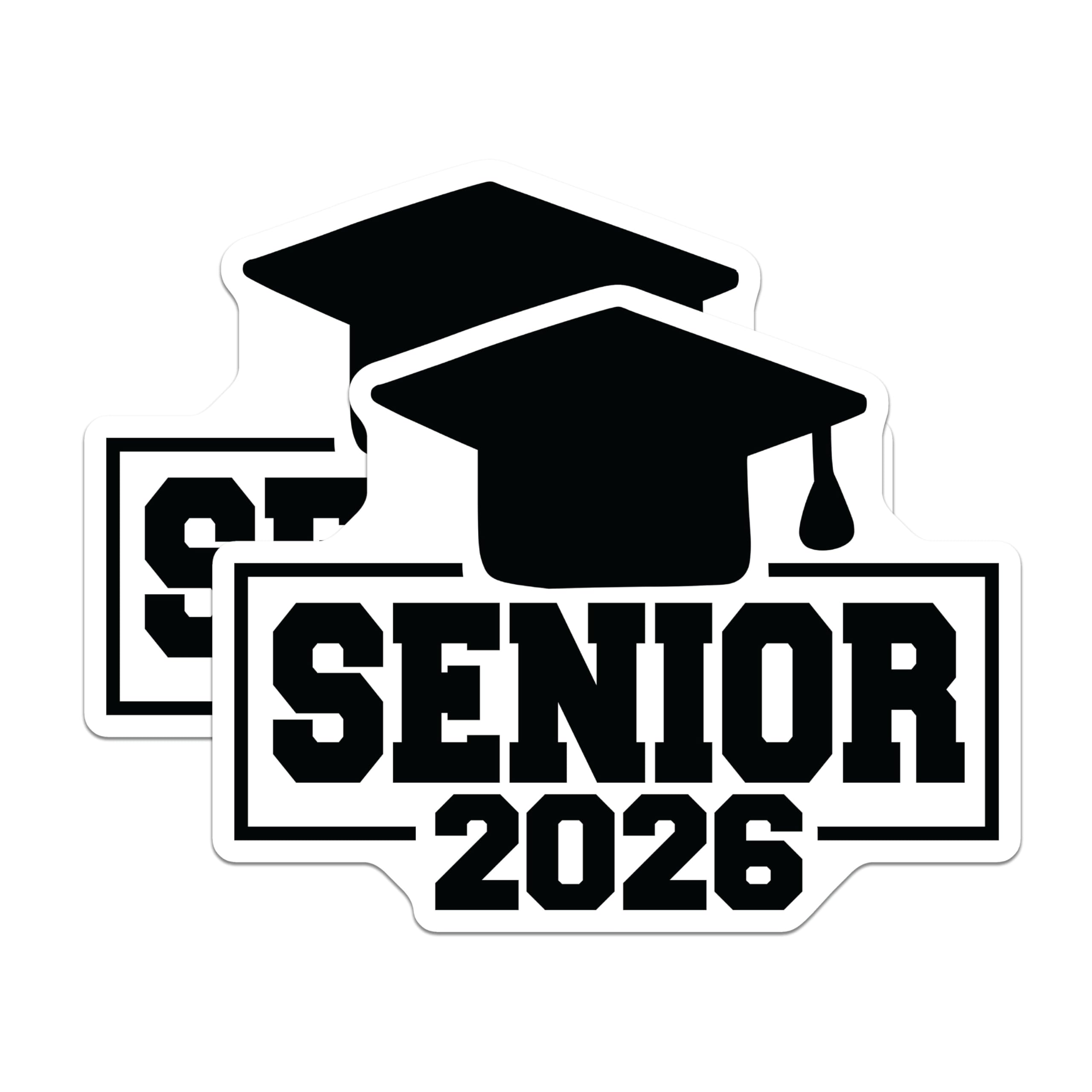 (2 Pack) Senior 2026 Magnets - Graduation Year Fridge Magnets - Class of 2026 Locker Decorations- 5" On Longest Side - Sticks to Smooth Flat Surfaces - Made in USA - MAG11689