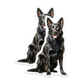 (2 Pack) Black German Shepherd Magnets - GSD Dog Lover Decor - Pet Parent Refrigerator Magnet - 5 Inches On Longest Side - Thick Durable Magnet - Made in USA - MAG30469