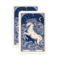 (2 Pack) Unicorn Stickers - Mystical Horse Decals - Starry Night Fantasy Art - 5" On Longest Side - Sticks to Smooth Flat Surfaces - Made in USA - BMCS20332