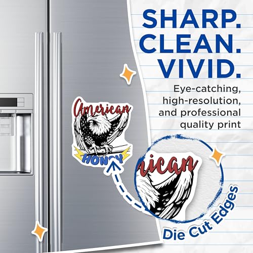 (2 Pack) American Honey Magnets - 5" On Longest Side - for Cars, Fridges, Toolboxes - Made in USA - MAG7412