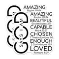 (2 Pack) God Says I Am Magnets - Christian Affirmation Faith Decor - Inspirational Bible Verse - Spiritual Encouragement - 5 Inches On Longest Side - Thick Durable Magnet - Made in USA - MAG24117
