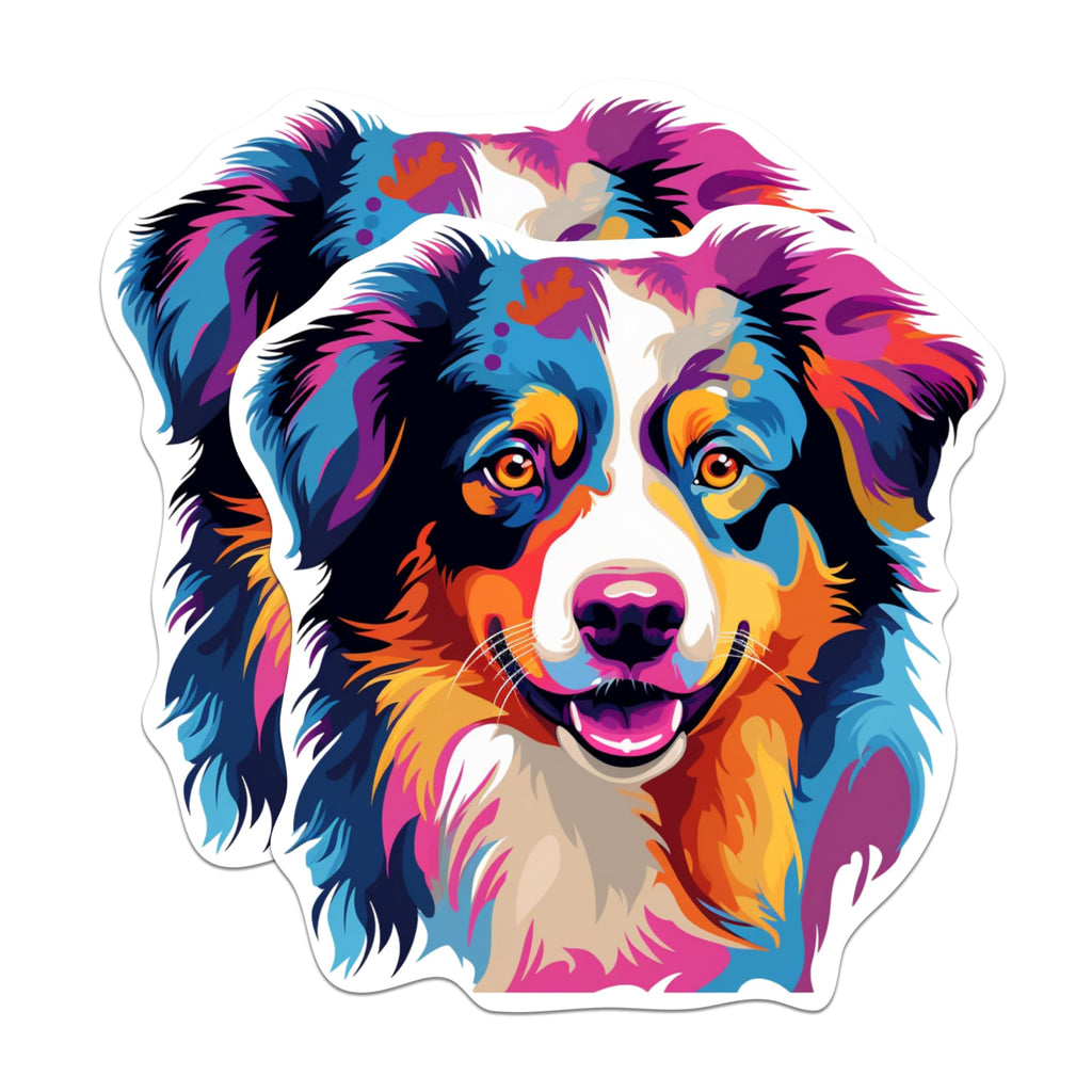 (2 Pack) Australian Shepherd Dog Breed Magnets - 5 Inches On Longest Side - Choose from Over 100 Dog Breeds - for Cars, Refrigerators, Toolboxes - Made in USA - MAG1761