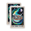 (2 Pack) Cereal Killer Stickers - Fun Skeleton Stickers - Unique Decorative Stickers - 5" On Longest Side - Sticks to Smooth Flat Surfaces - Made in USA - BMCS5367