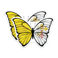 (2 Pack) Vatican City Flag Butterfly Magnets - Souvenir Magnets - Decorative Magnets - 5" On Longest Side - Premium Magnet - for Cars, Refrigerators, Toolboxes, Lockers - Made in USA - MAG17710