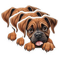 (3 Pack) Boxer Puppy Decals - Dog Breed Stickers - Cute Pet Decals - 3 Inches On Longest Side - Easy Peel & Apply - Made in USA - 3MCS8649