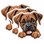 (3 Pack) Boxer Puppy Decals - Dog Breed Stickers - Cute Pet Decals - 3 Inches On Longest Side - Easy Peel & Apply - Made in USA - 3MCS8649