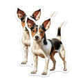(2 Pack) Rat Terrier Dog Magnets - Small Dog Art Decor - Pet Lover Refrigerator Magnets - 5 Inches On Longest Side - Thick Durable Magnet - Made in USA - MAG25355