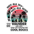 (2 Pack) Wander Cool Rocks Stickers - Hiking Adventure - Outdoor Enthusiast - Mountain Climbing Lover - 5" On Longest Side - Sticks to Smooth Flat Surfaces - Made in USA - BMCS6181