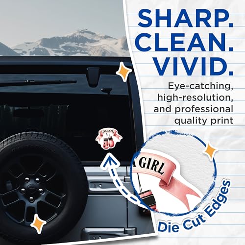 (2 Pack) Boxing Themed Motivational Stickers - Like a Girl - Sports Inspiration - 5" On Longest Side - Sticks to Smooth Flat Surfaces - Made in USA - BMCS8355