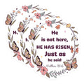 (3 Pack) Christian Easter Decals - Floral Butterfly Decal - Religious Easter Laptop Stickers - 3 Inches On Longest Side - Easy Peel & Apply - Made in USA - 3MCS6050