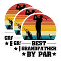 (3 Pack) Golf Grandfather Decals - Best Grandpa by Par - Golfing Lover Decals - 3 Inches On Longest Side - Easy Peel & Apply - Made in USA - 3MCS2649