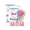 (2 Pack) Memorial Mom Magnets - Angel Mother Remembrance - Heart in Heaven Magnets for Loss - 5 Inches On Longest Side - Thick Durable Magnet - Made in USA - MAG39856