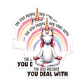 (2 Pack) Unicorn Meditation Stickers - Inspirational Unicorn Stickers - Motivational Cute Unicorn Decor - 5" On Longest Side - Sticks to Any Smooth Flat Surface - Made in USA - BMCS3339
