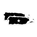 (2 Pack) Puerto Rico Black Flag Magnets - Boricua Pride Decor - Independence Solidarity Statement - 5 Inches On Longest Side - Thick Durable Magnet - Made in USA - MAG36715