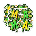 (2 Pack) St Patricks Day Mama Magnets - Lucky Mama Leopard Print - Irish Mom Accessories - 5 Inches On Longest Side - Thick Durable Magnet - Made in USA - MAG30945