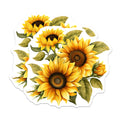 (2 Pack) Sunflower Magnets - Yellow Floral Fridge Decor - Farmhouse Kitchen Accent - Spring Summer Nature Lover - 5 Inches On Longest Side - Thick Durable Magnet - Made in USA - MAG37863