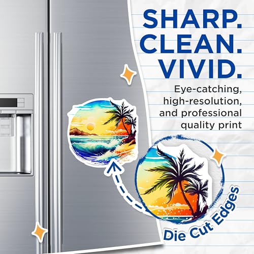 (2 Pack) Beach Sunset Magnets Magnets - 5" On Longest Side - Made in USA - Sticks to Refrigerators & Metal Surfaces - MAG9267