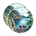 (2 Pack) Acadia National Park Bumper Magnet - US National Park - Choose from 63 Parks - 5" On Longest Side - Decal for Car Bumper, Laptop, Water Bottle, Wall, and Window - MAG1570