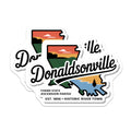 (2 Pack) Donaldsonville Louisiana Stickers - City Souvenir - Historic River Town Decals - 5" On Longest Side - Sticks to Smooth Flat Surfaces - Made in USA - BMCS18861