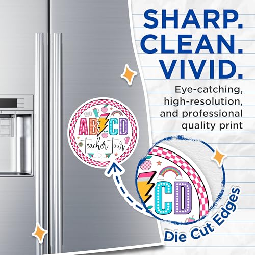 (2 Pack) Teacher Tour Magnets Magnets - Fun Teacher Decor - Classroom Decoration - 5" On Longest Side - Made in USA - Sticks to Refrigerators & Metal Surfaces - MAG9114
