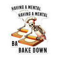 (2 Pack) Skeleton Baking Magnet - Funny Kitchen Decor - Bakery Humor - 5" On Longest Side - Sticks to Smooth Flat Surfaces - Made in USA - MAG9772