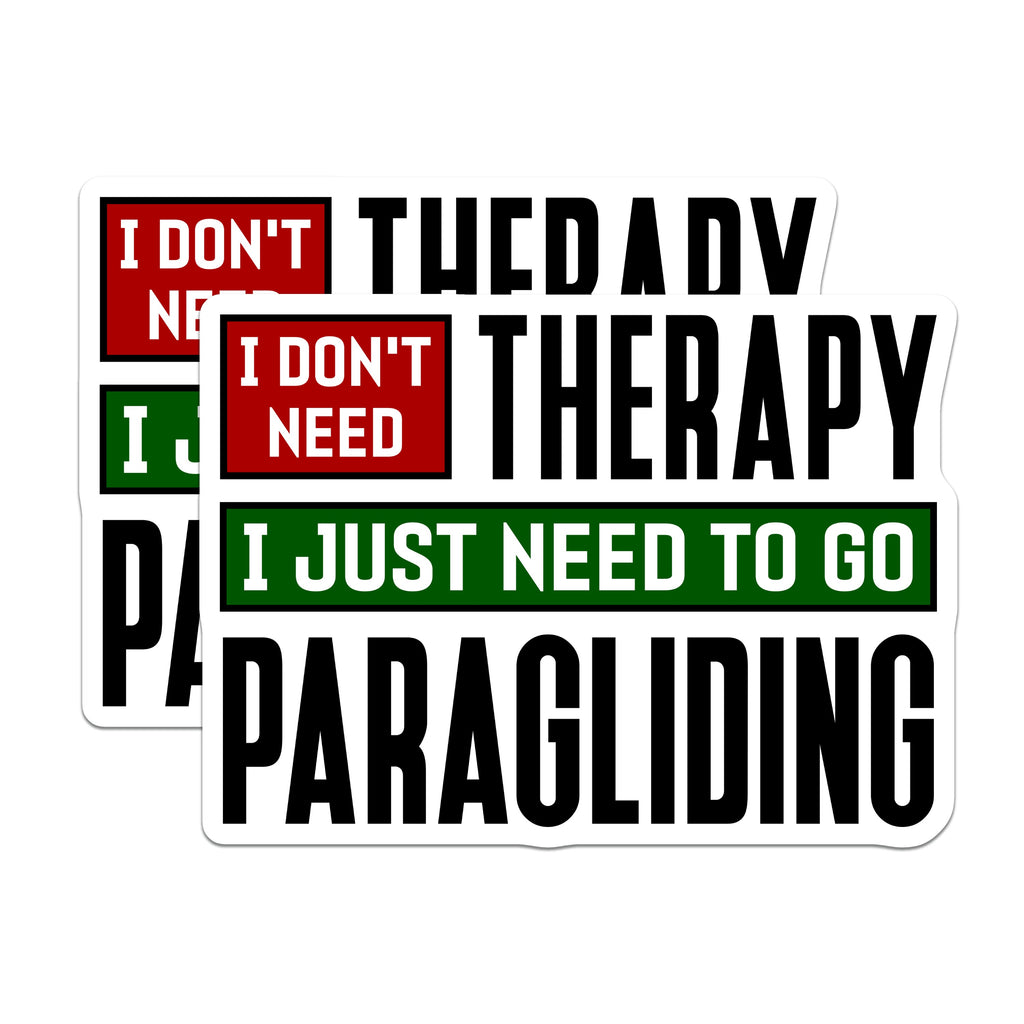 (2 Pack) Paragliding Magnets - Funny Therapy Quote - Extreme Sports Refrigerator Locker Decor Adventure Hobby Flying - 5 Inches On Longest Side - Thick Durable Magnet - Made in USA - MAG39040