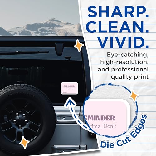 (2 Pack) Self Reminder Growth Stickers - Inspirational Quote - Motivational Message - 5" On Longest Side - Sticks to Smooth Flat Surfaces - Made in USA - BMCS8328
