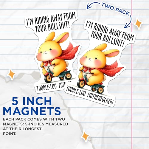 (2 Pack) 5" On Longest Side Magnet - Sticks to Smooth Flat Surfaces - Made in USA - MAG9671