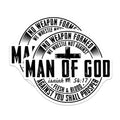 (2 Pack) Man of God Magnets - Christian Faith Scripture - Isaiah 54:17 Bible Verse Inspirational Decor - 5 Inches On Longest Side - Thick Durable Magnet - Made in USA - MAG20064