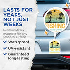(2 Pack) Weekend Forecast Fishing Magnets - Funny Drinking Magnets - Fisherman Gift Magnets - Humorous Kitchen Magnets - 5" On Longest Side - for Cars, Fridges, Toolboxes - Made in USA - MAG4567