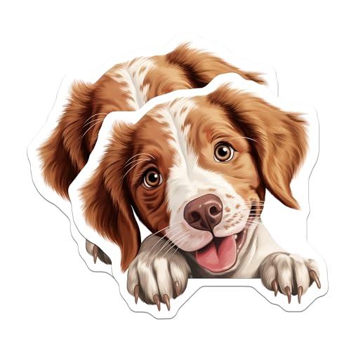 (2 Pack) Adorable Pet Decor Magnet - Animal Lovers Gift - Dog Lovers Accessories - 5" On Longest Side - Sticks to Smooth Flat Surfaces - Made in USA - MAG9889