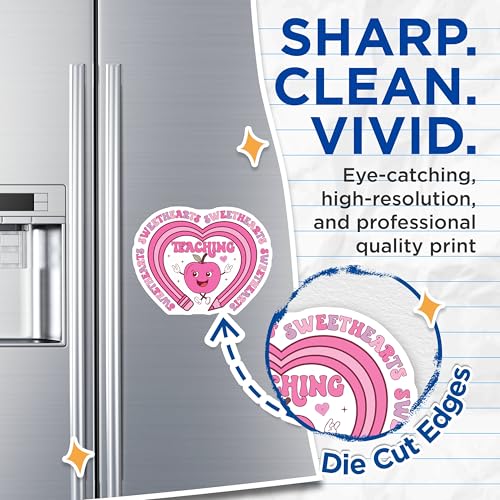 (2 Pack) Cute Teaching Magnets Magnets - Apple Teacher Gift - 5" On Longest Side - Made in USA - Sticks to Refrigerators & Metal Surfaces - MAG9149