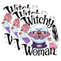 (3 Pack) Witchy Woman Decals - Moth Crystal Ball - Laptop Decal- 3 Inches On Longest Side - Easy Peel & Apply - Made in USA - 3MCS5360