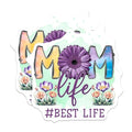 (2 Pack) Mom Life Stickers - Best Life Decals - Mother's Day Floral Design - Cute Mom Vinyl - 5" On Longest Side - Sticks to Smooth Flat Surfaces - Made in USA - BMCS7712