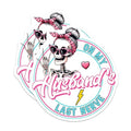 (2 Pack) Skeleton Wife Stickers - On My Husband's Last Nerve Sticker - Funny Skeleton Sticker - 5" On Longest Side - Sticks to Smooth Flat Surfaces - Made in USA - BMCS9773