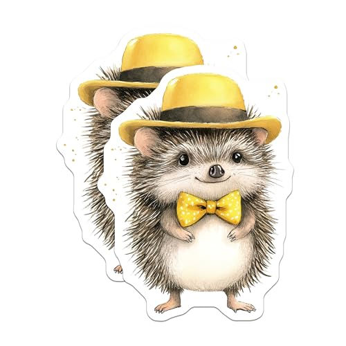 (2 Pack) Cute Hedgehog Decor Magnet - 5" On Longest Side - Sticks to Smooth Flat Surfaces - Made in USA - MAG9520